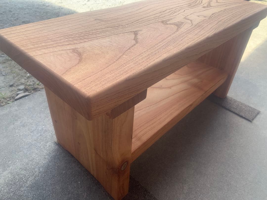 夏セールＢ：サイドテーブル、TV台、飾り棚＊棚有【魅力的な杢目、色艶】