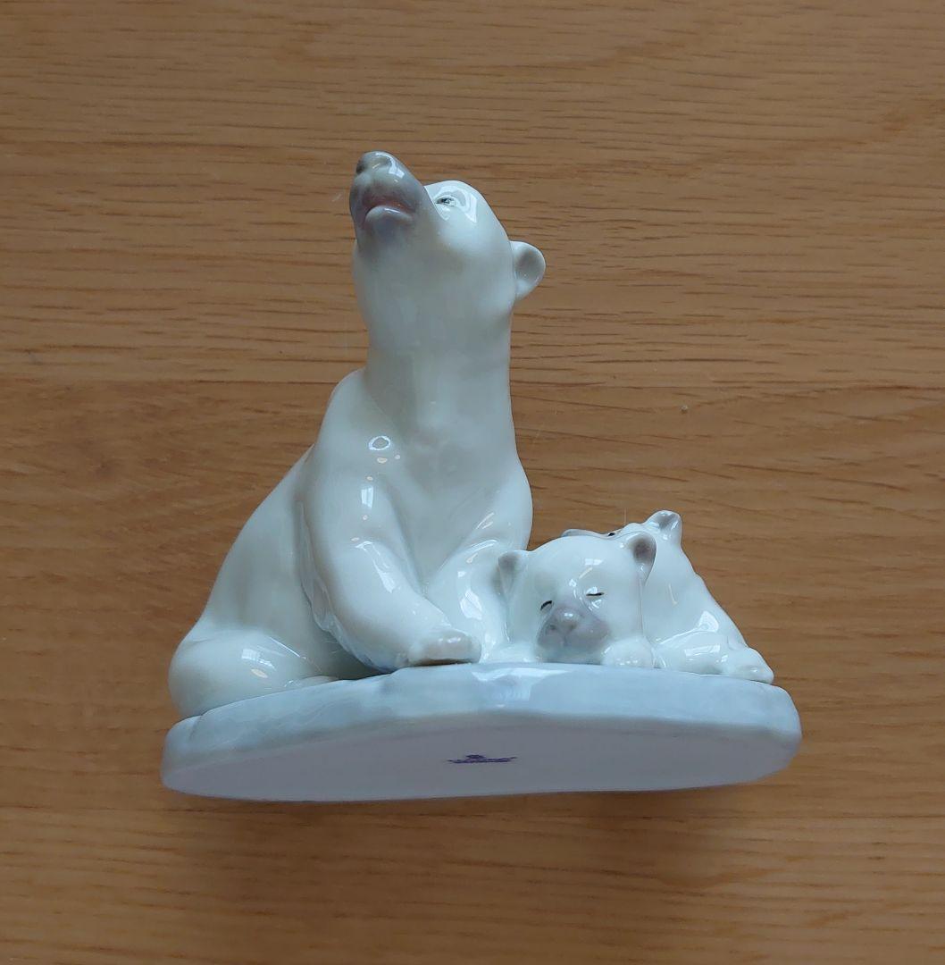 極美品 絶版 日本未発売作品】LLADRO リヤドロ 5434 シロクマの親子