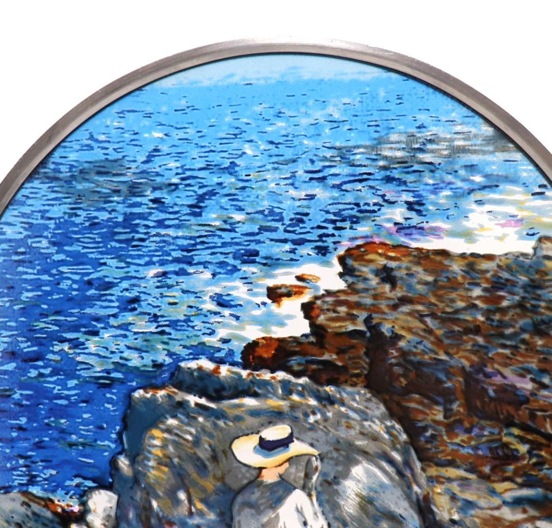 チャイルド・ハッサム ヴィンテージ ステンドグラス アップルドア島の岩棚