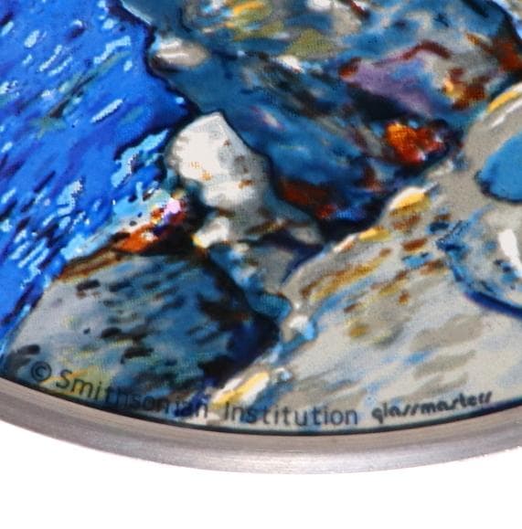 チャイルド・ハッサム ヴィンテージ ステンドグラス アップルドア島の岩棚