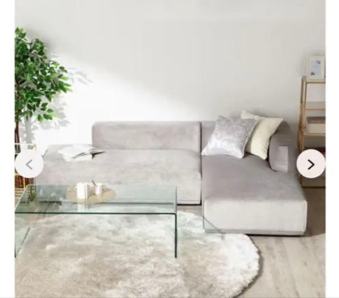 Francfranc メーネ カウチ R ライトグレー (W810)