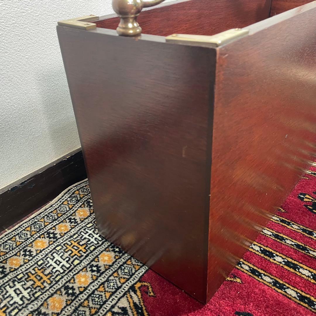 sauer マホガニー 真鍮 ヴィンテージ マガジンラック ドイツ製 収納 希少