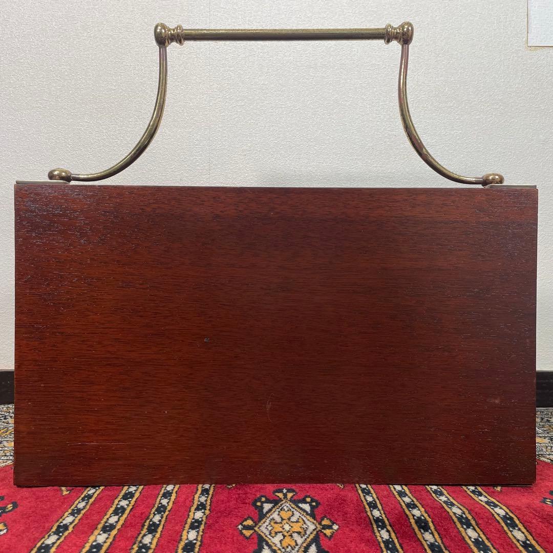 sauer マホガニー 真鍮 ヴィンテージ マガジンラック ドイツ製 収納 希少