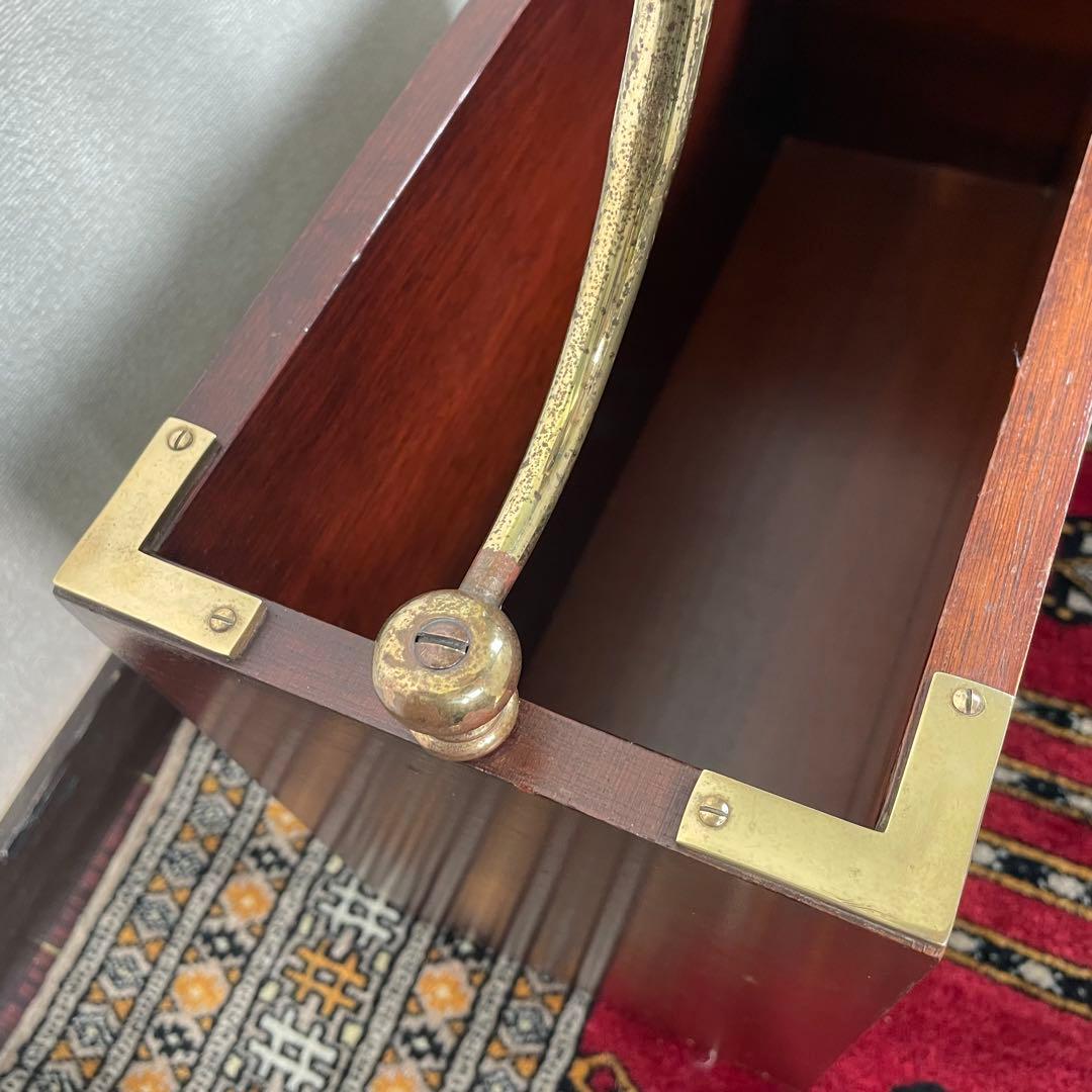 sauer マホガニー 真鍮 ヴィンテージ マガジンラック ドイツ製 収納 希少