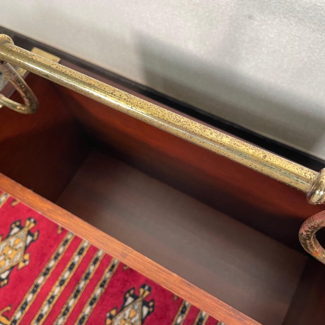 sauer マホガニー 真鍮 ヴィンテージ マガジンラック ドイツ製 収納 希少