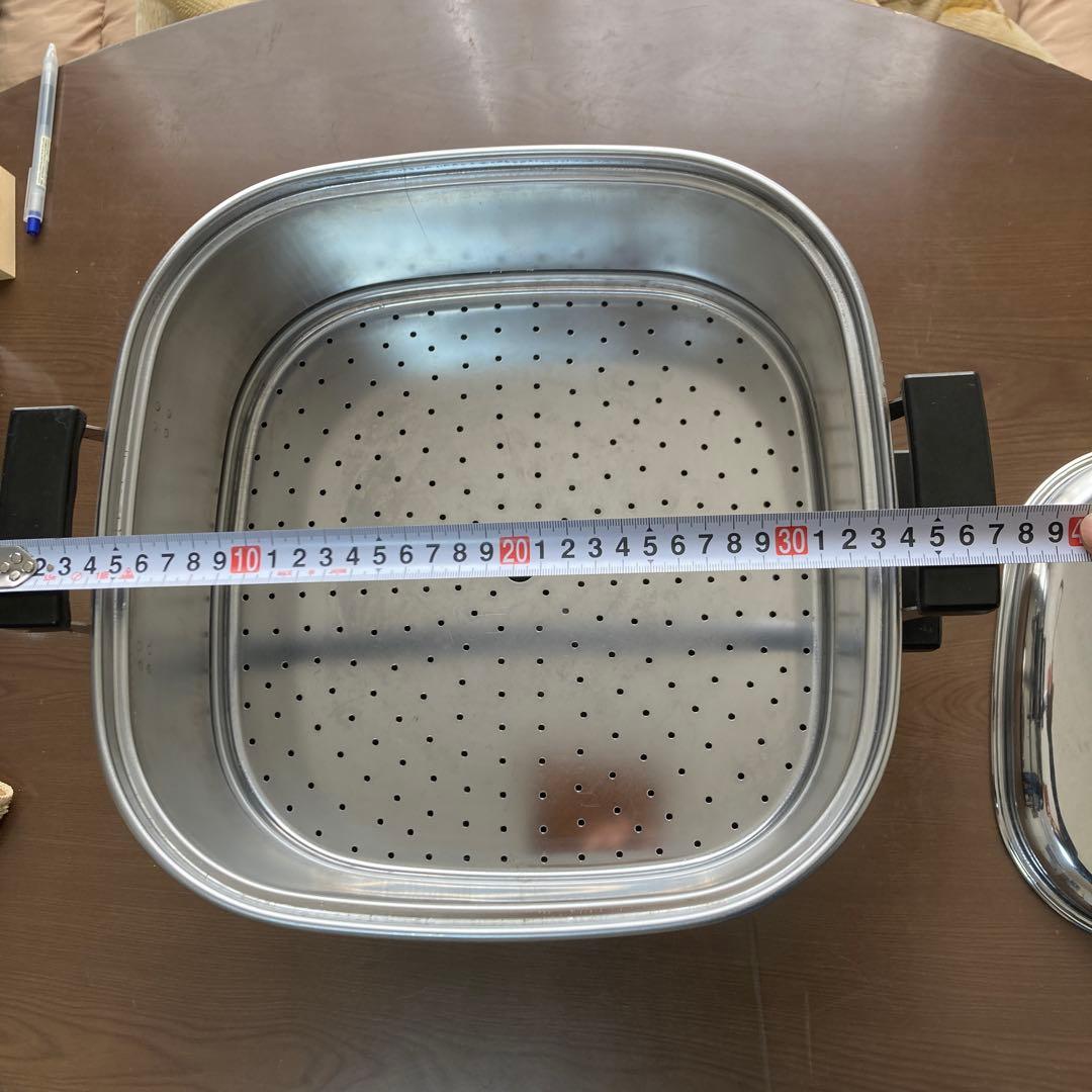 ステンレス　３段蒸し器