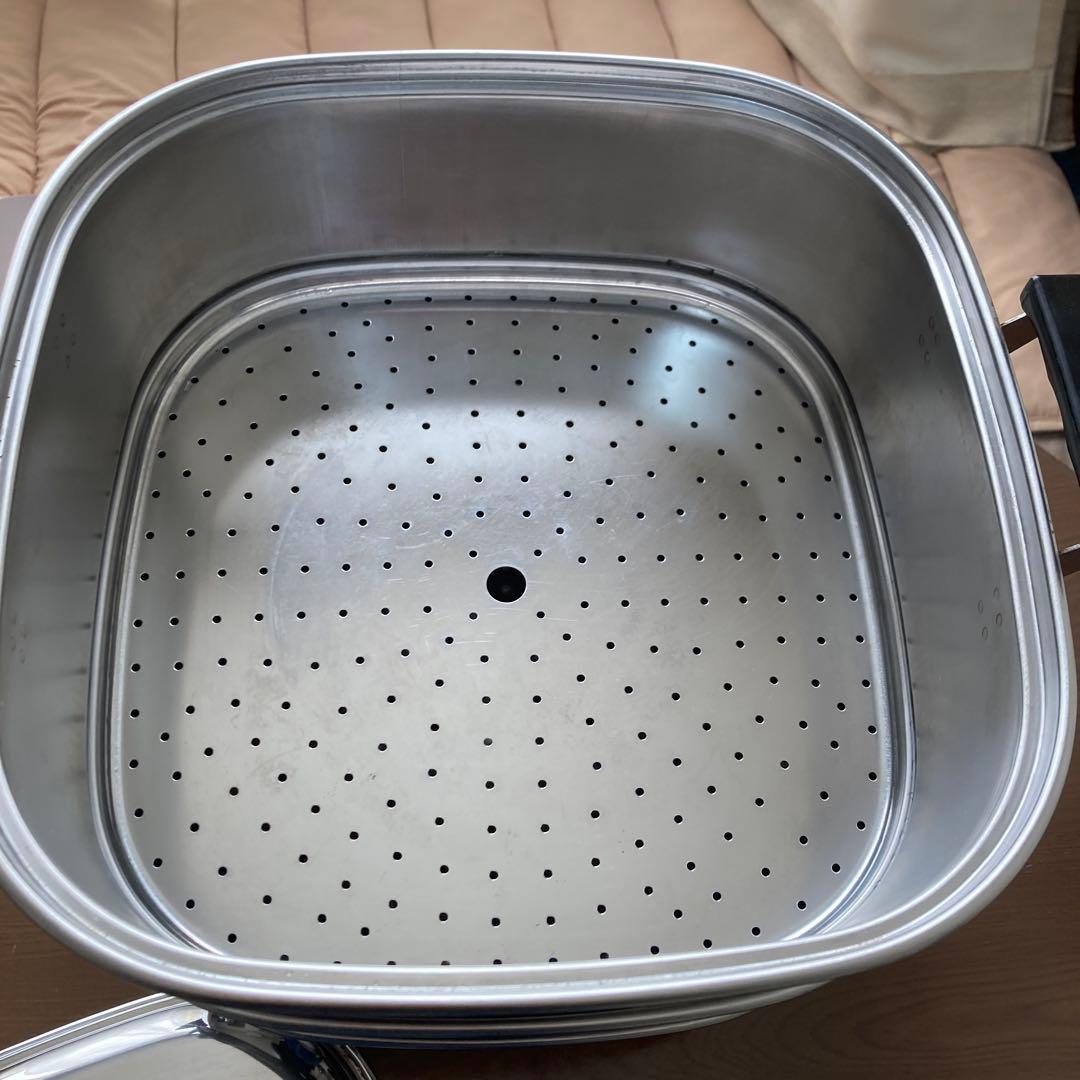 ステンレス　３段蒸し器