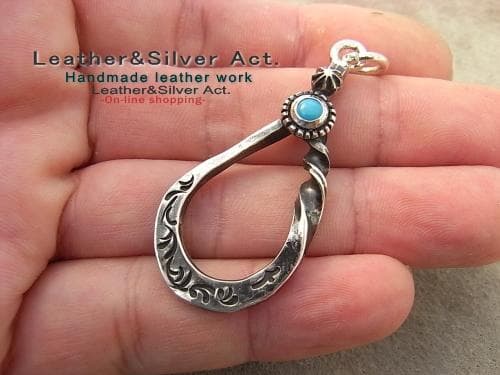 ターコイズ シルバー925　スタッズスター グラスホルダーストラップ　ネックレス