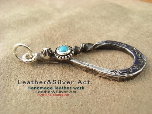 ターコイズ シルバー925　スタッズスター グラスホルダーストラップ　ネックレス