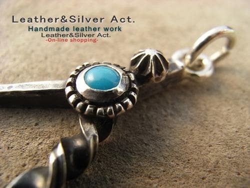 ターコイズ シルバー925　スタッズスター グラスホルダーストラップ　ネックレス