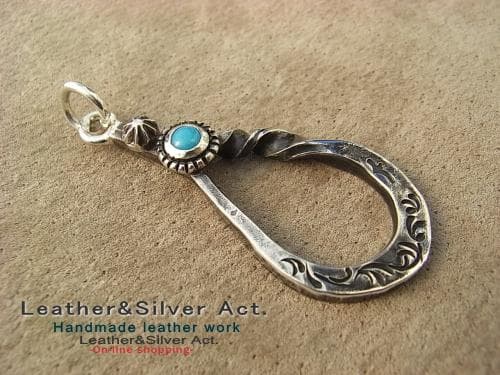 ターコイズ シルバー925　スタッズスター グラスホルダーストラップ　ネックレス