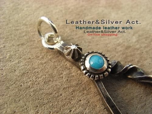 ターコイズ シルバー925　スタッズスター グラスホルダーストラップ　ネックレス