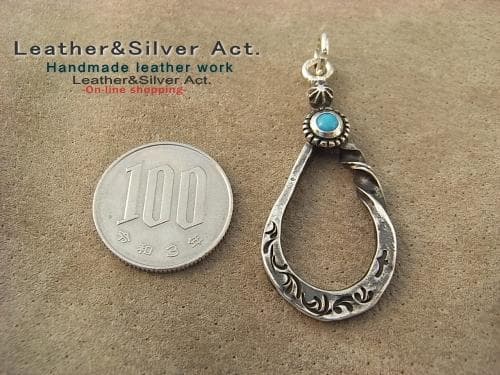 ターコイズ シルバー925　スタッズスター グラスホルダーストラップ　ネックレス