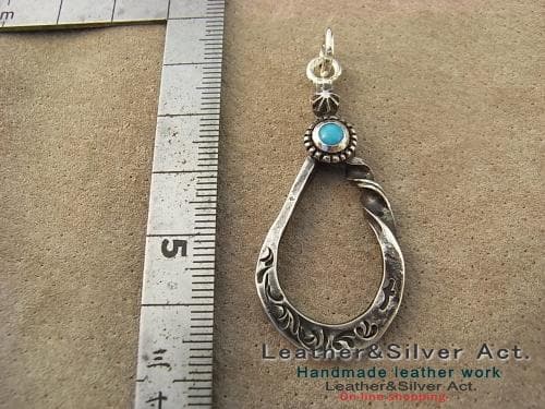 ターコイズ シルバー925　スタッズスター グラスホルダーストラップ　ネックレス