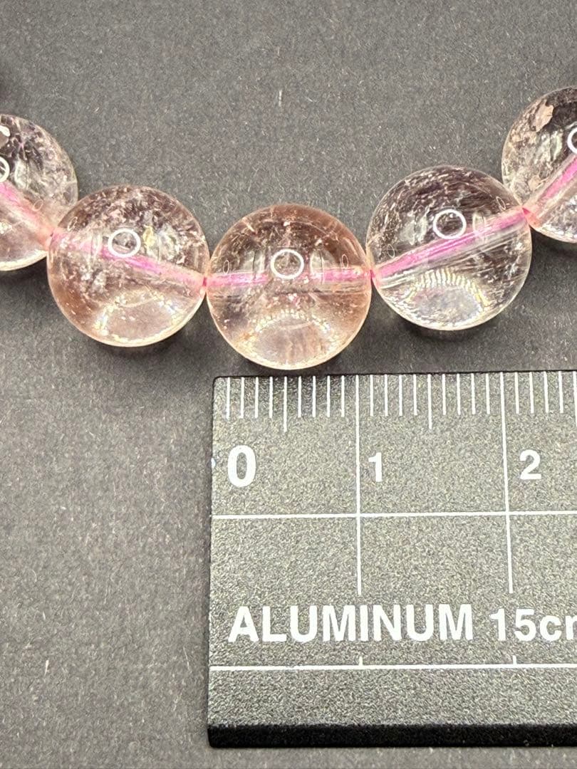 天然石 ピンクサゲニティッククォーツ ブレスレット （内周・15cm）④