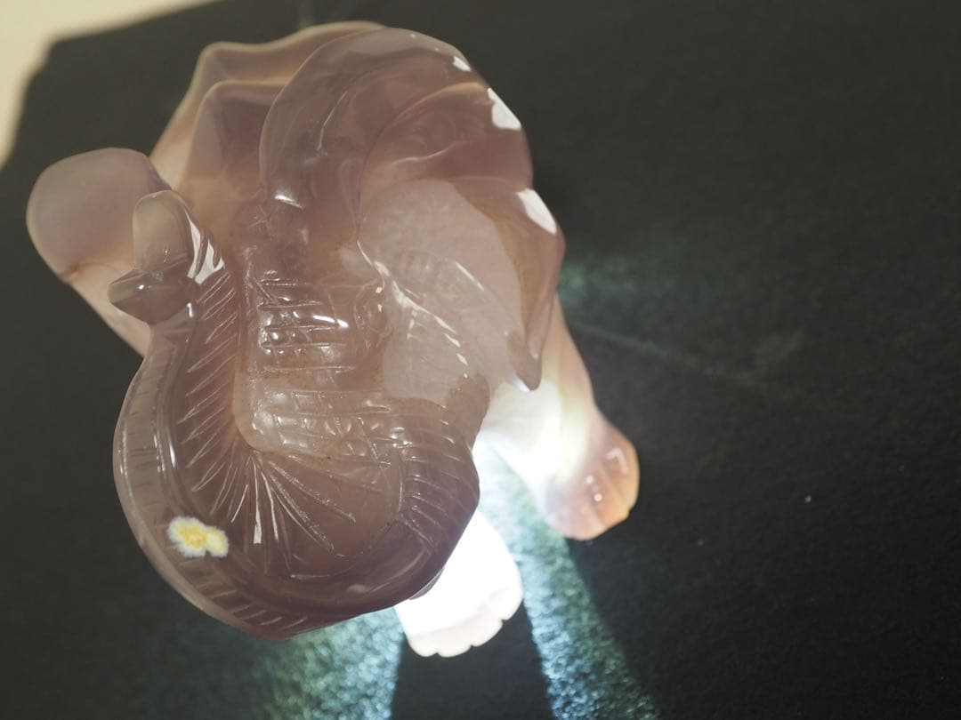 瑪瑙 ジオード 象の置物