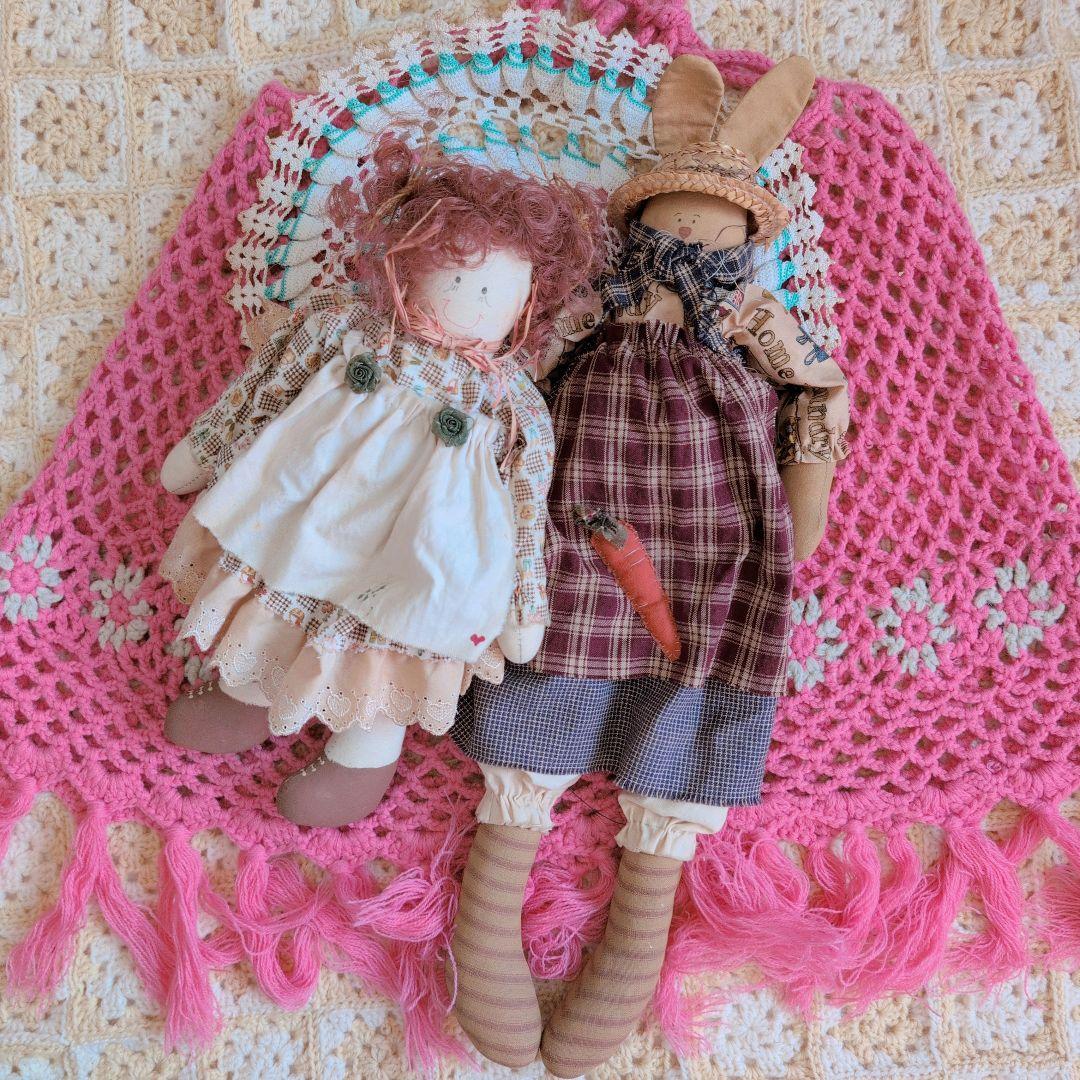 カントリードール/ハンドメイド/うさぎ/人形/イースター/カントリー