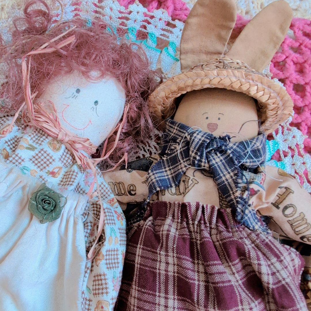 カントリードール/ハンドメイド/うさぎ/人形/イースター/カントリー