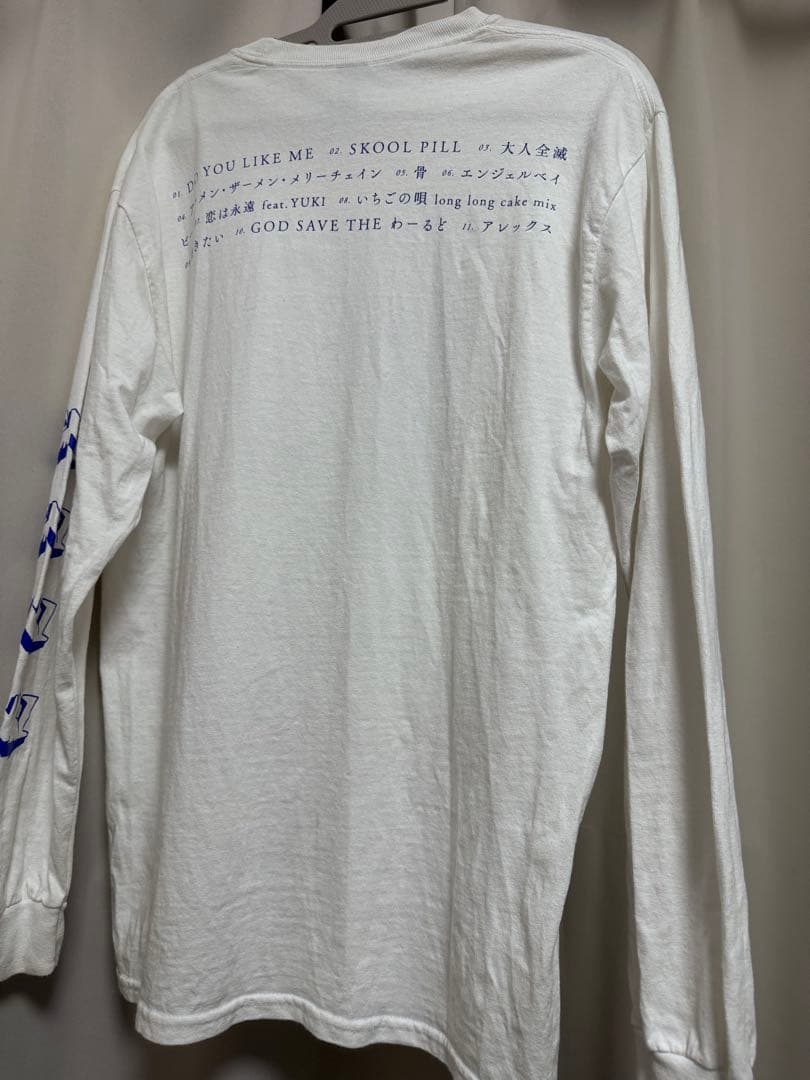 銀杏BOYZ ロンT 白 写真プリント 銀杏BOYZ × TANGTANG BABY BABY 黒✕黒