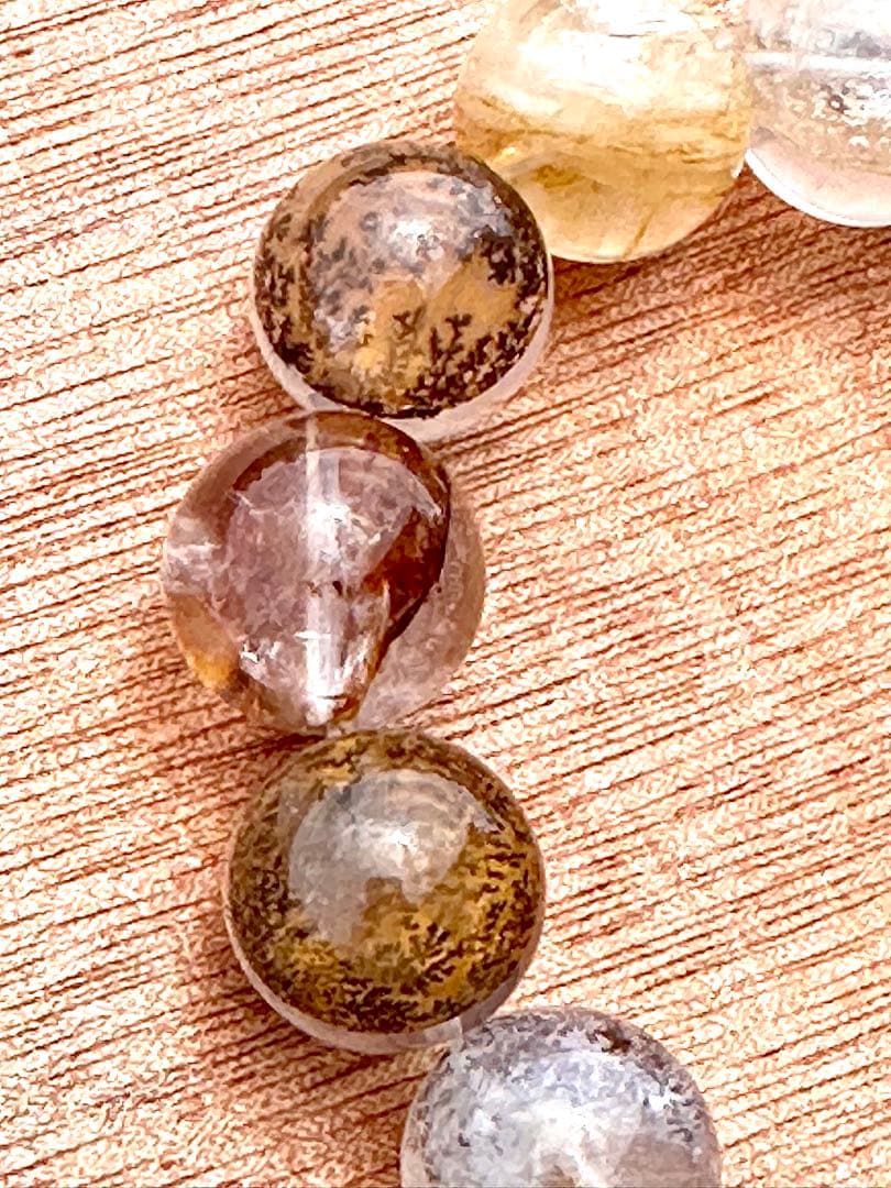 大玉美品！　ライモナイトデンドリティックインクォーツブレス　15mm