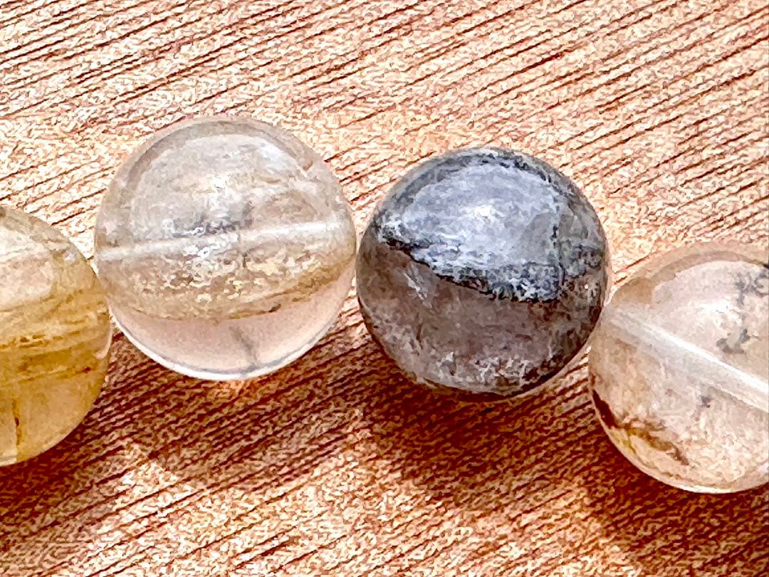 大玉美品！　ライモナイトデンドリティックインクォーツブレス　15mm