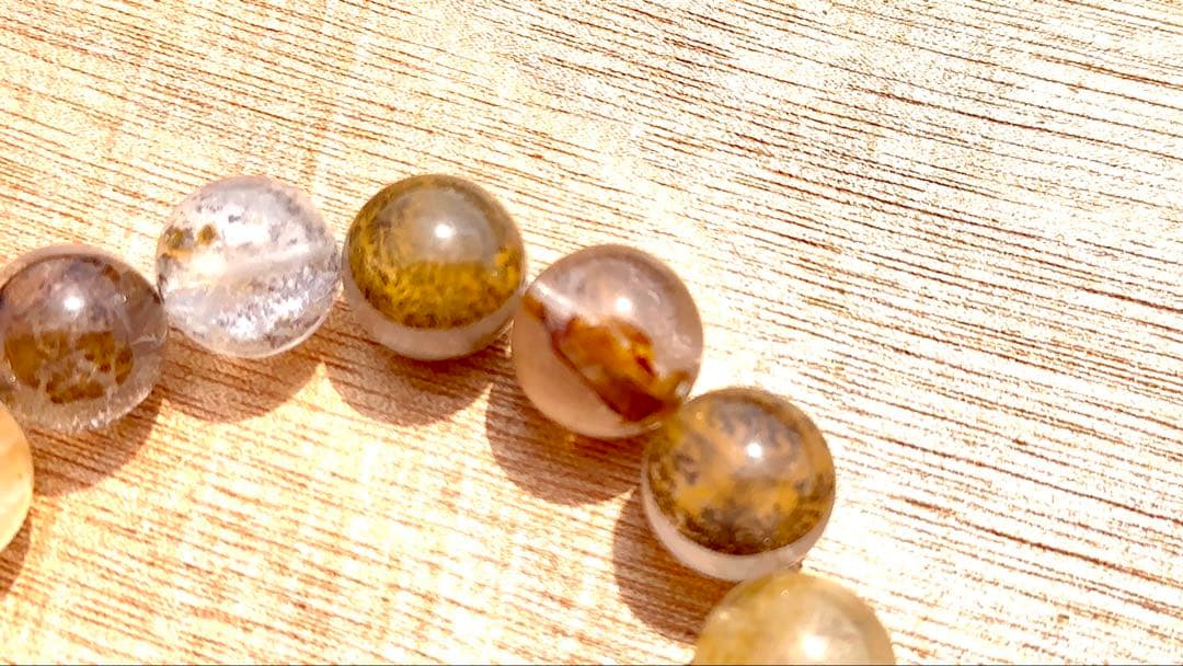 大玉美品！　ライモナイトデンドリティックインクォーツブレス　15mm