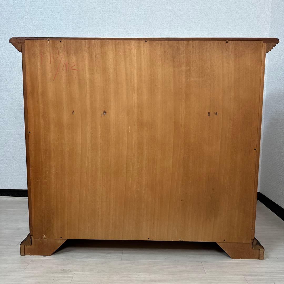 英国 アンティーク調 ガラス キャビネット キュリオケース 飾り棚 象嵌 i4※