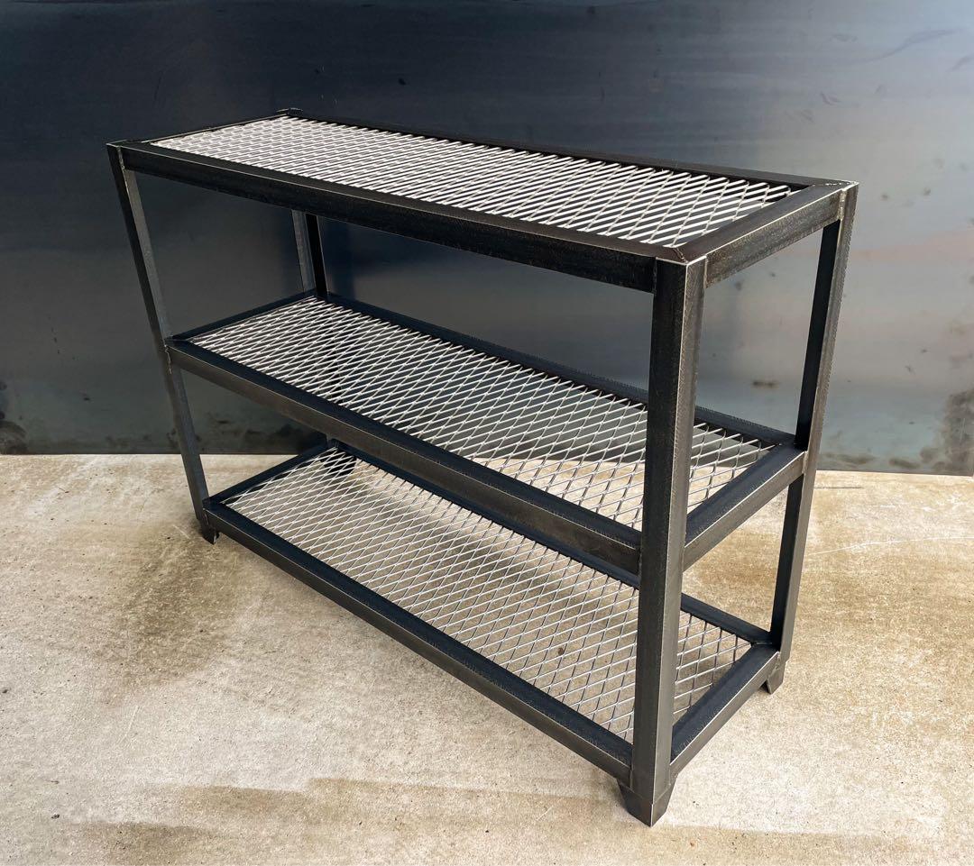 アイアンラック［3段仕様］　アイアン家具　洋服棚　インダストリアル　植物棚