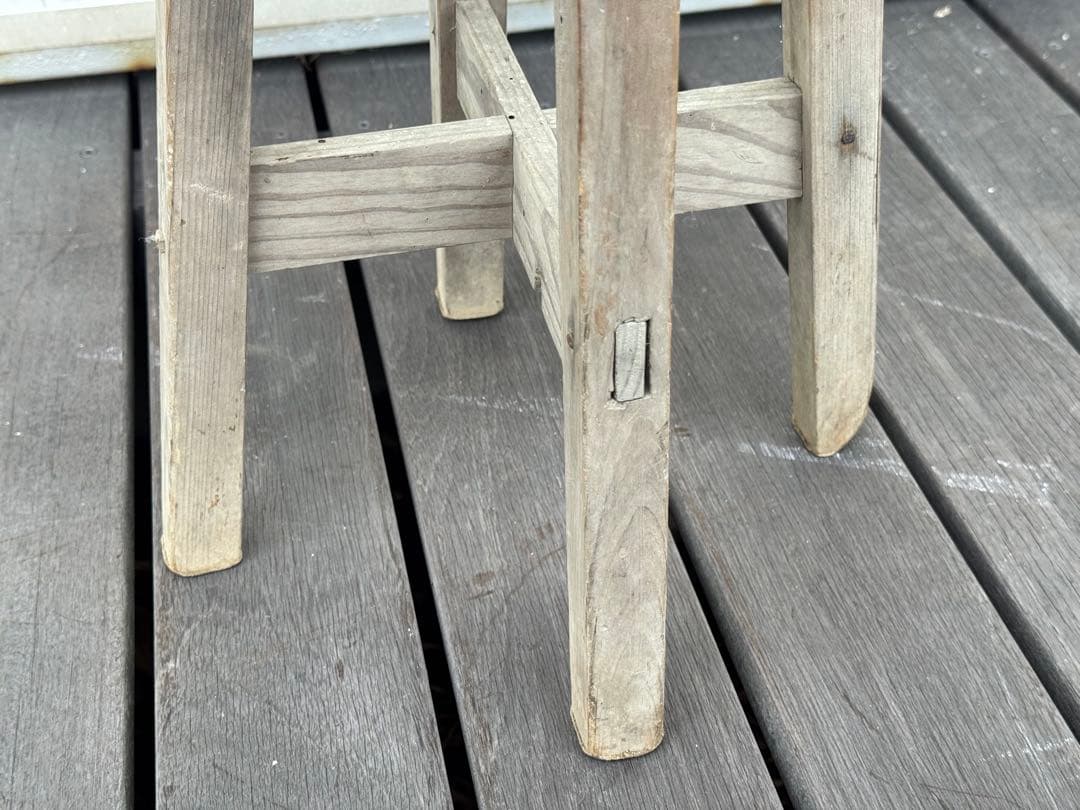 アンティーク ヴィンテージ 古道具 木製 八角形 スツール 昭和レトロ