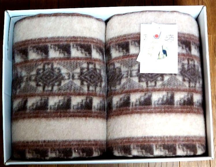 【新品】高級アルパカ毛布 2枚組140×200cm 泉大津産 天然素材