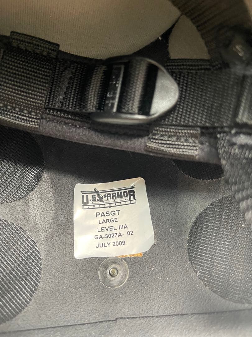 個人装備 US ARMOR PASGT LARGE
