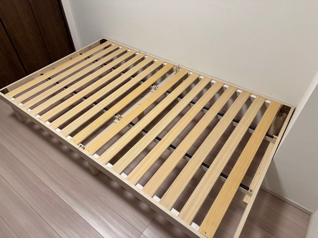 【3段階高さ調節可能】すのこベッドフレーム(セミダブル) 120×200×34