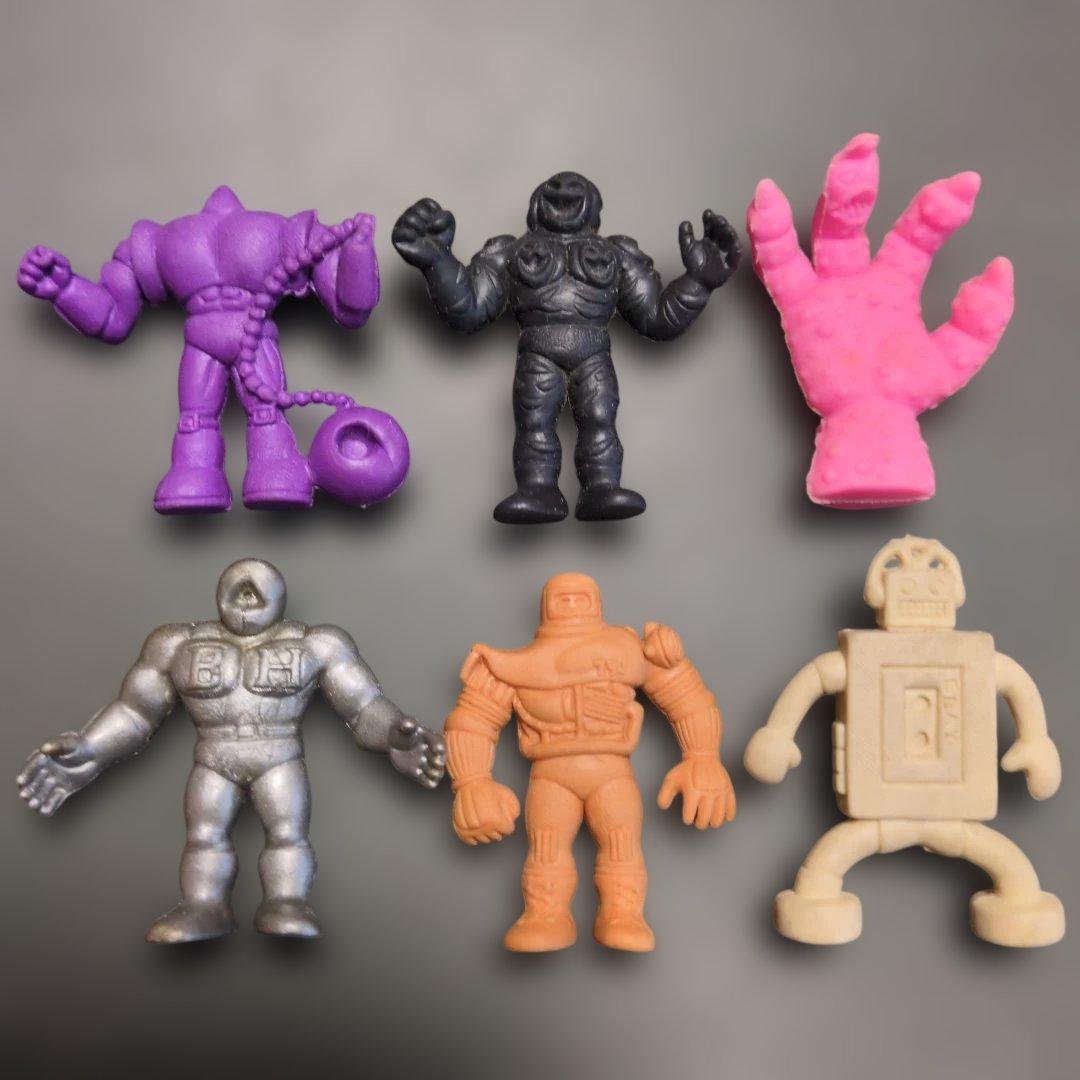 キン肉マン キン消し キンケシ レアカラー 蛍光色 茶色バイクマン 黒