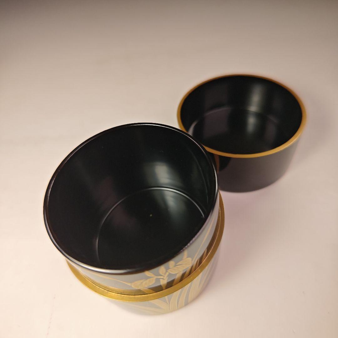 イ613 棗『塚本規義』『山中塗 菖蒲蒔絵 中次 棗 共箱』茶道具