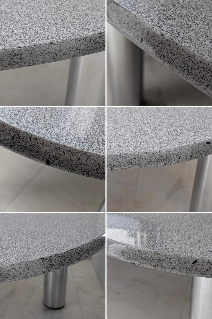 ビンテージ　ビーンズ型 リビングテーブル　クローム脚　90年代　Y2K ポップ