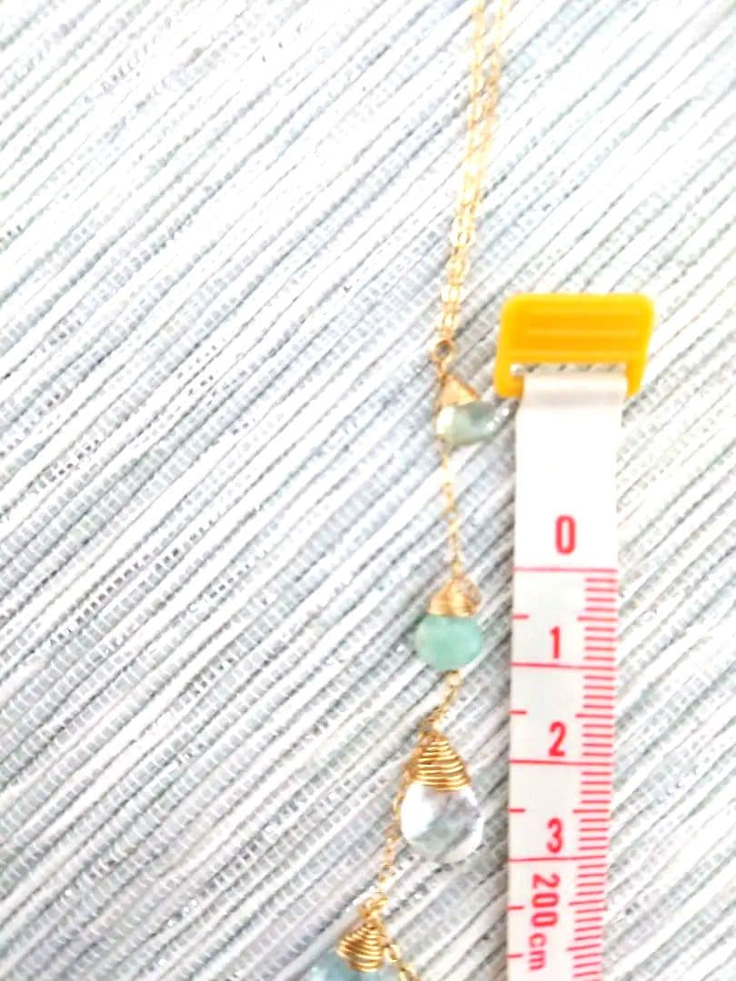 HAWAIIファイティングイール　アクアマリン・ムーンストーン天然石ネックレス