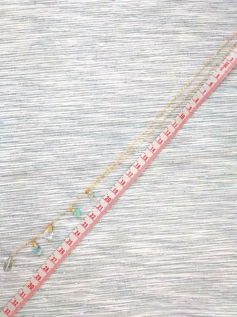 HAWAIIファイティングイール　アクアマリン・ムーンストーン天然石ネックレス