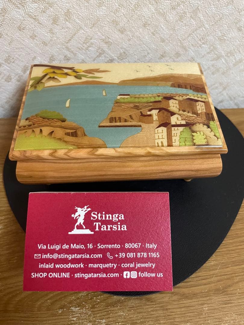 stinga tarsia 象眼細工　木製　オルゴールつき　ジュエリーボックス