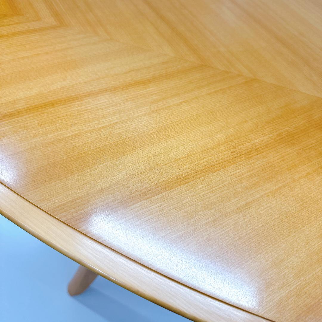 【良品】モリシゲ 木製 センターテーブル 楕円形