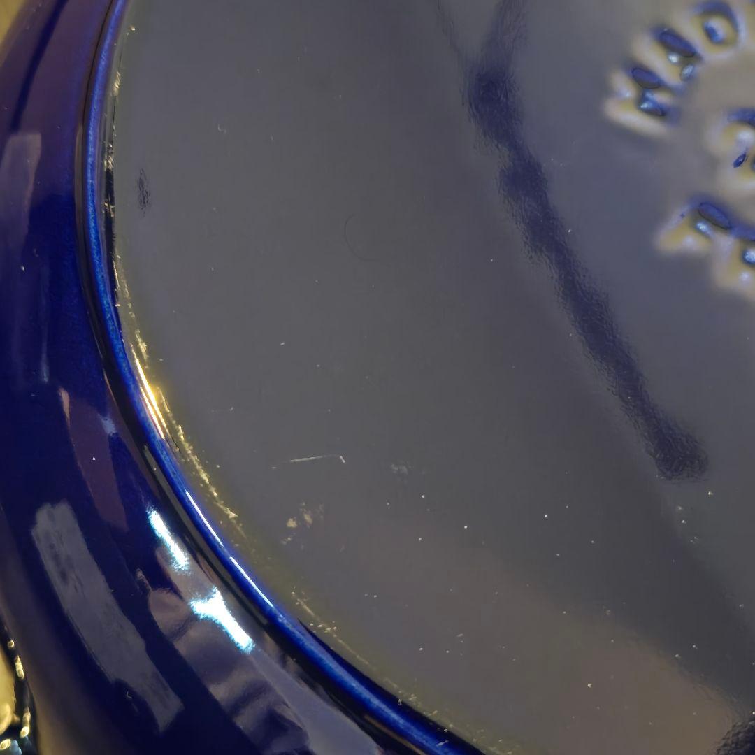 【中古】STAUB フレンチオーブン Lily グランブルー 24cm 3.6L