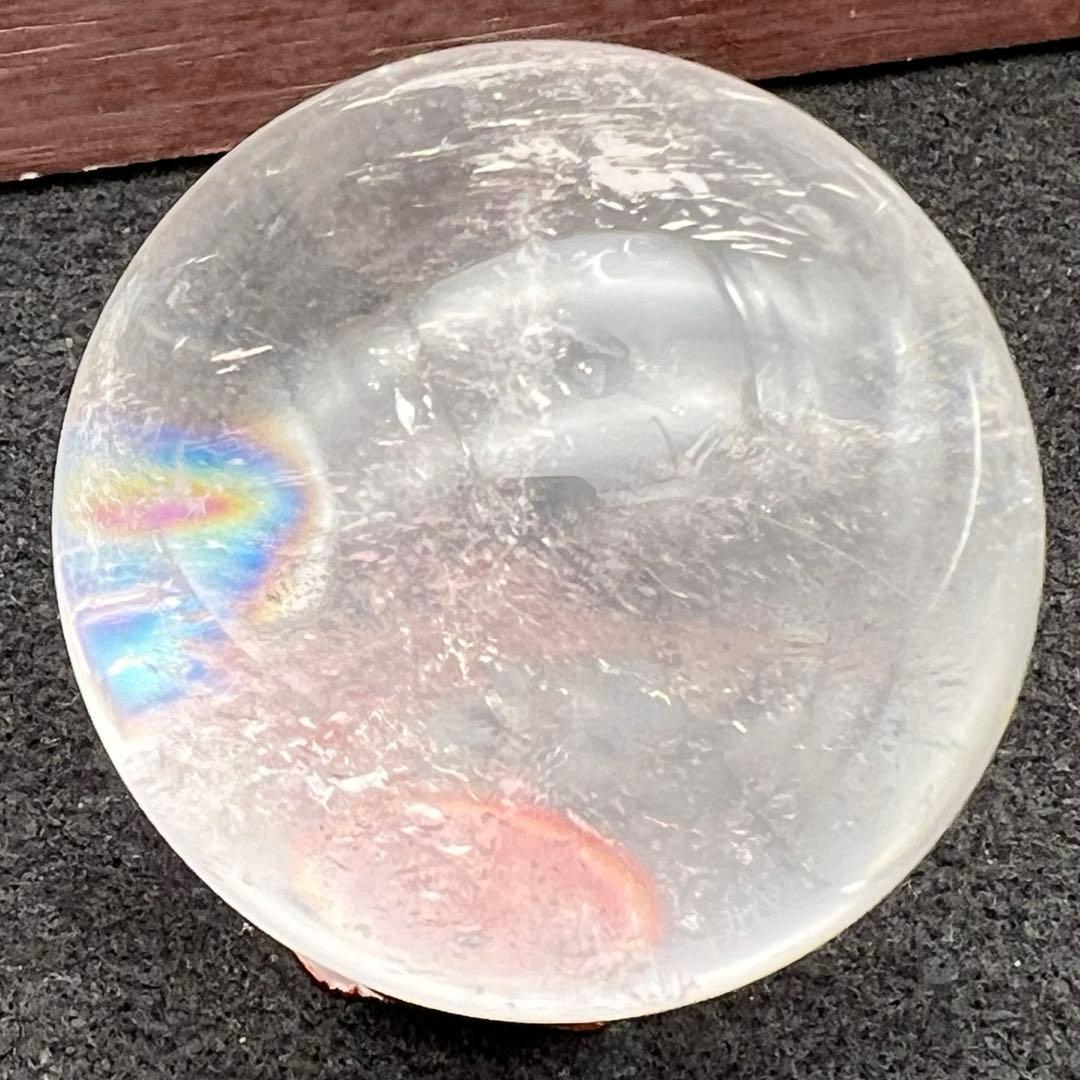 ヒマラヤ水晶 丸玉 スフィア 虹入り レインボー 天然石 置物 鑑賞石