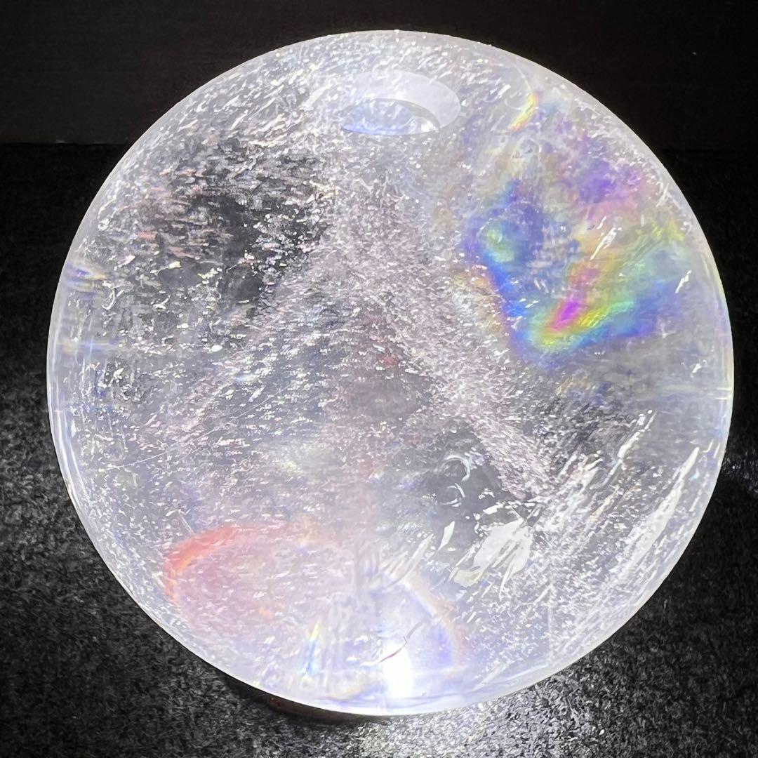 ヒマラヤ水晶 丸玉 スフィア 虹入り レインボー 天然石 置物 鑑賞石