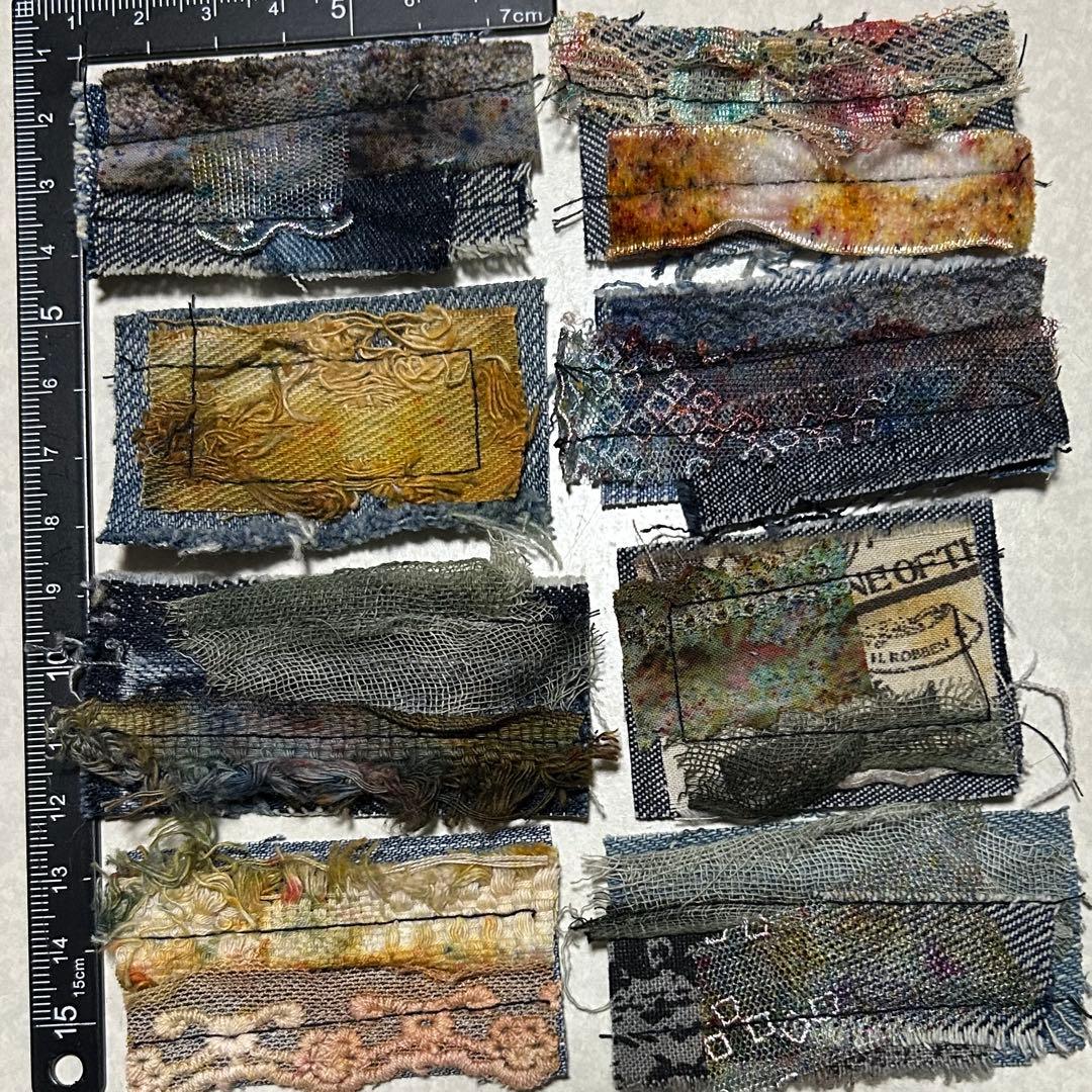 布タグ リメイクデニム コラージュ ラッピング素材 ジャンクジャーナル