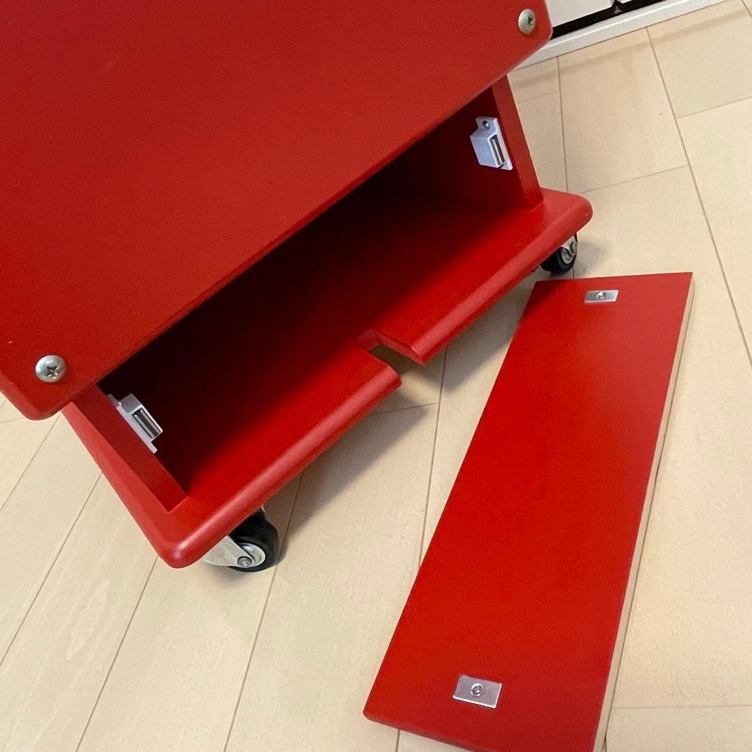 木製収納ロボ ロビット レッド 収納家具キャスター付き
