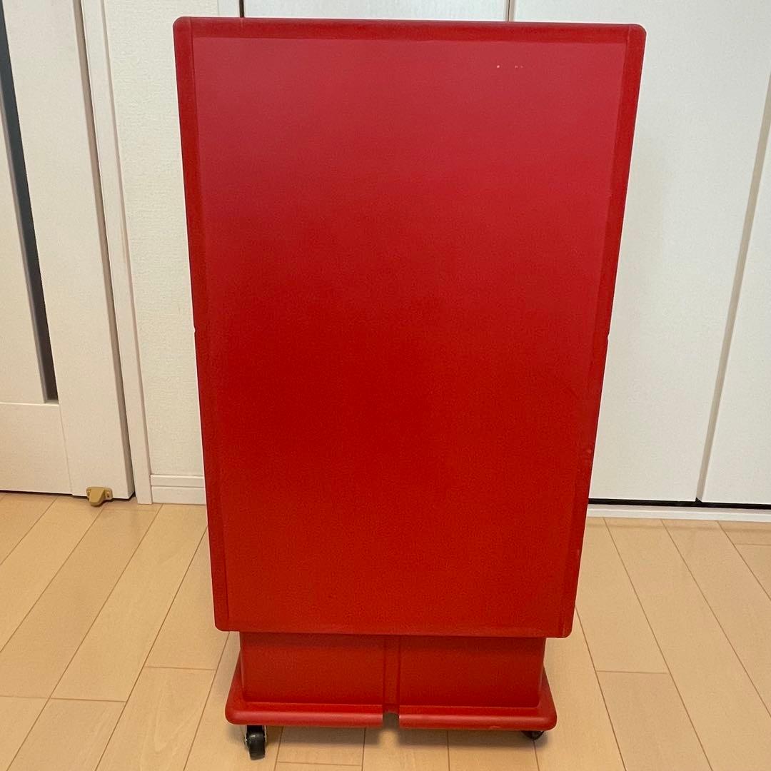 木製収納ロボ ロビット レッド 収納家具キャスター付き