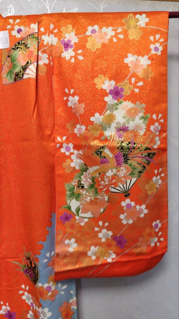 RK553子供着物7歳前後用着丈132センチ裄丈50センチ正絹綺麗美品