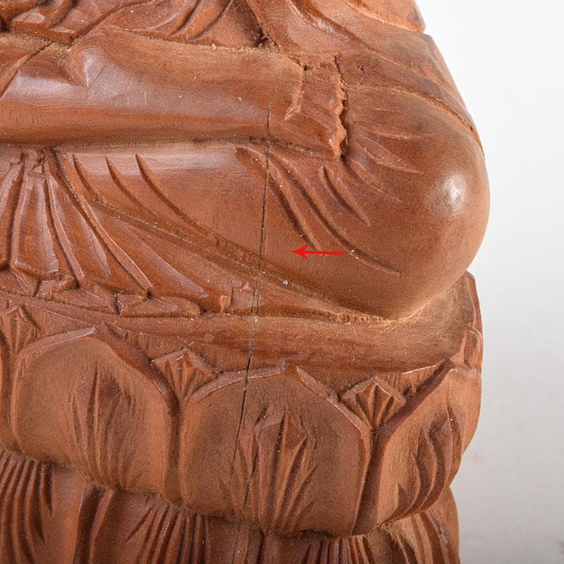 仏教美術 青佑作 白檀彫刻 釈迦座像 仏像 置物 共箱 C 7011 - メルカリ