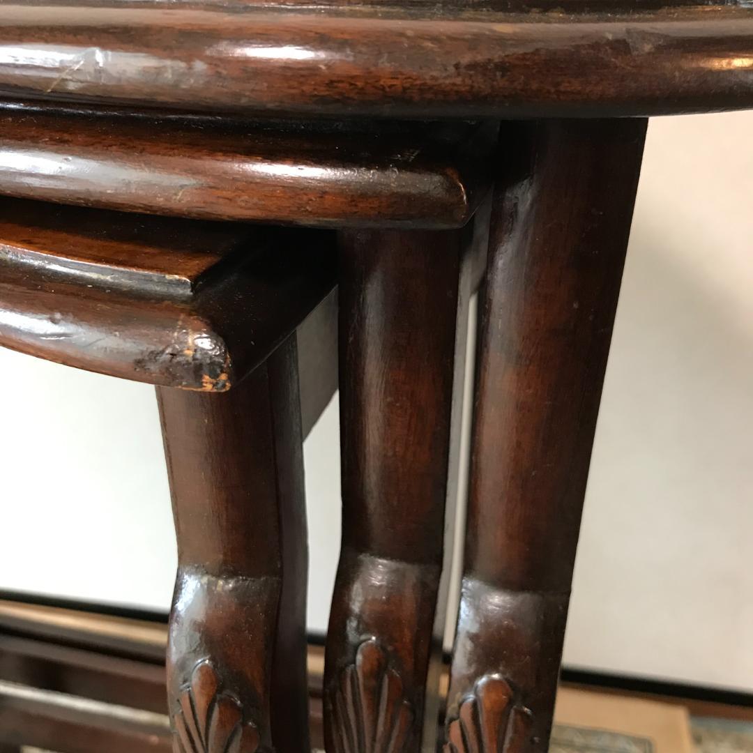 イギリス アンティーク ネストテーブル 3連