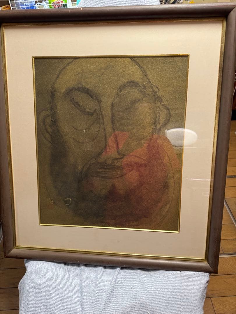 古田安絵画 木製フレーム