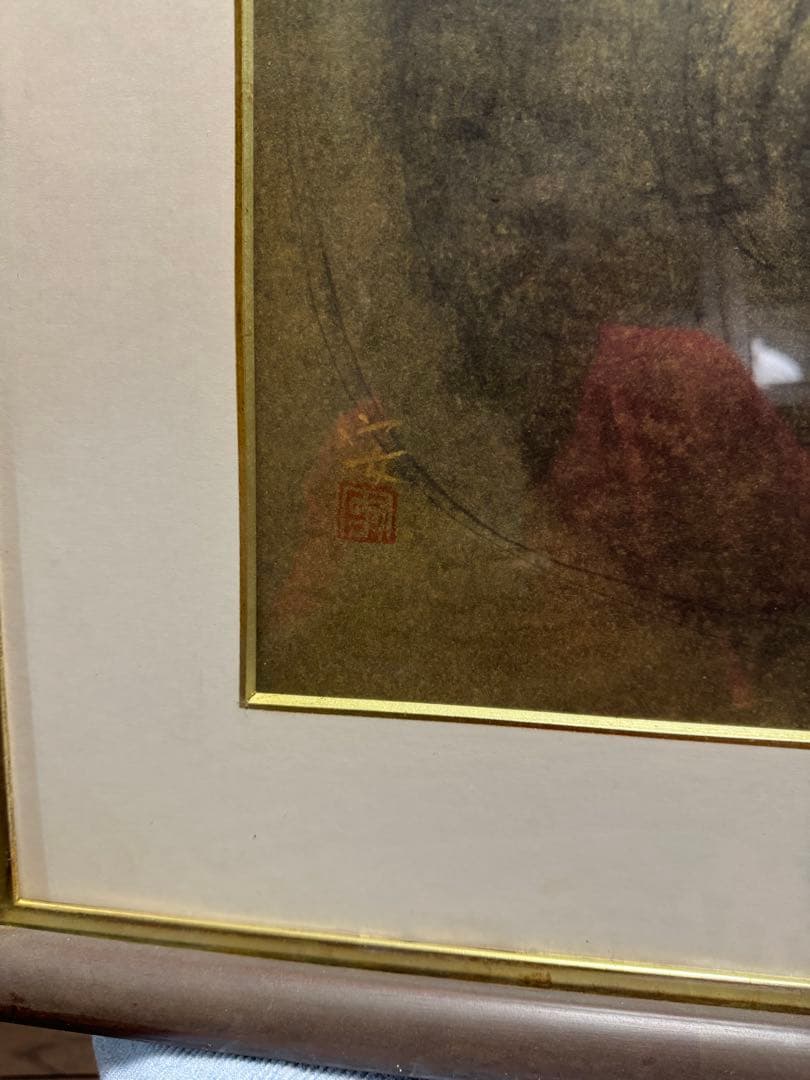 古田安絵画 木製フレーム